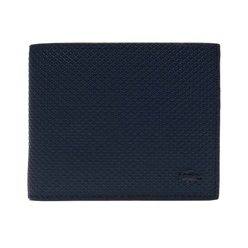Cartera casual Lacoste para caballero azul nh2826ce-021-00