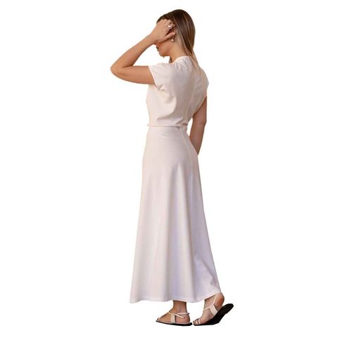 Vestido Emarola & Co blanco para dama 73902