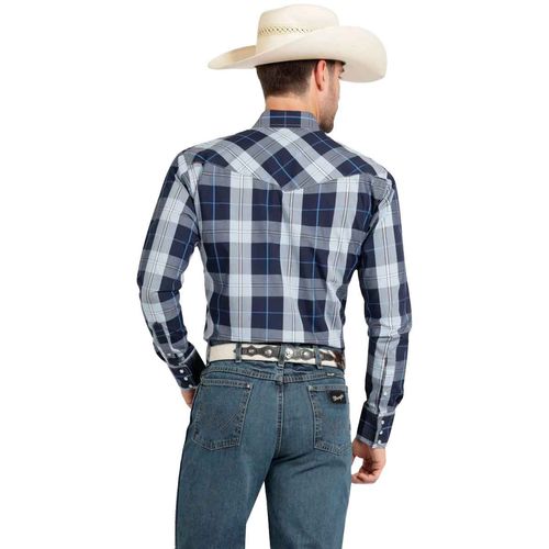 Camisa Wrangler azul para caballero 112371815