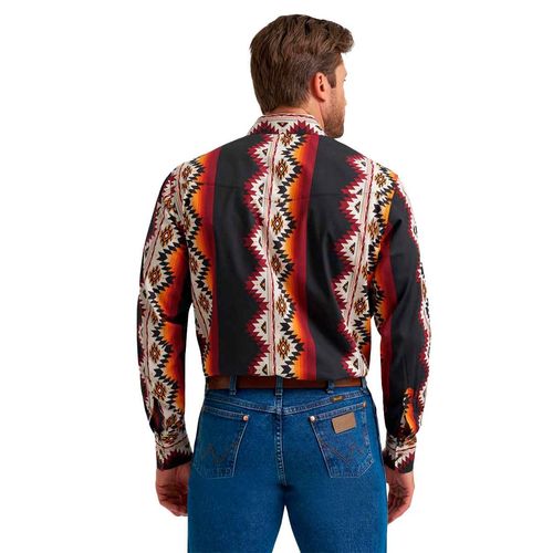 Camisa Wrangler naranja para caballero 112371822