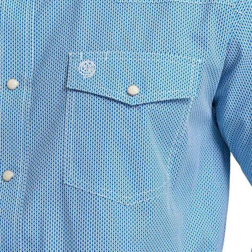 Camisa Wrangler azul para caballero 112374190