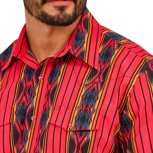 Camisa Wrangler naranja para caballero 112366910