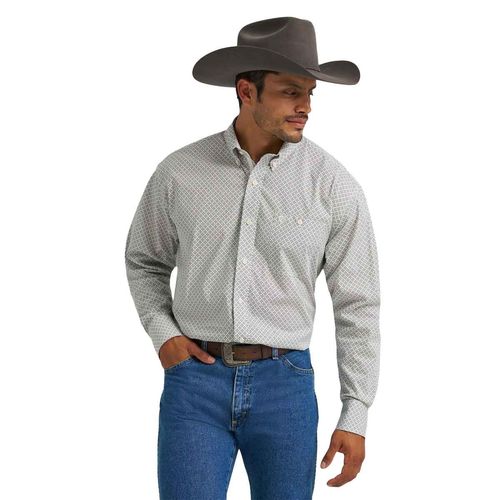 Camisa Wrangler beige para caballero 112374189