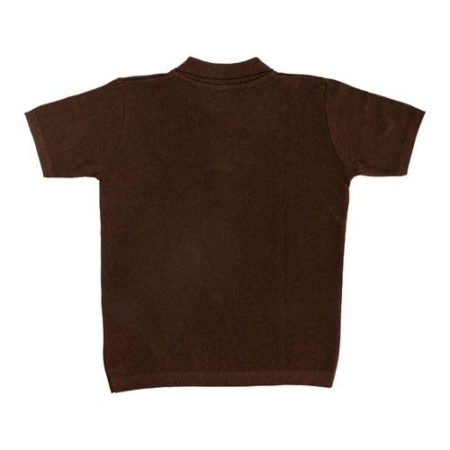 Playera tipo polo Mako & Co café para caballero MKHC0029