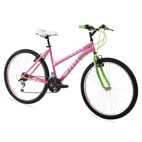 Bicicleta Montaña Benotto R26 Acero 18V. LYNX  Rosa Brillante/Verde Aperlado