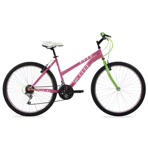 Bicicleta Montaña Benotto R26 Acero 18V. LYNX  Rosa Brillante/Verde Aperlado