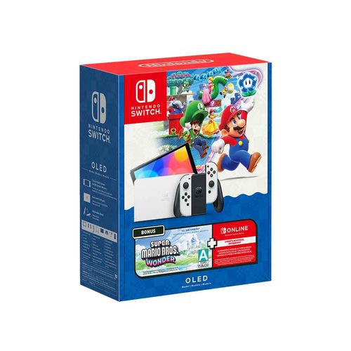 Consola Nintendo switch oled + super mario wonder multicolor hmg-s-kaasd