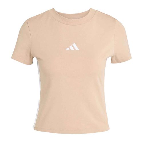 Playera deportiva Adidas beige para dama JX7588