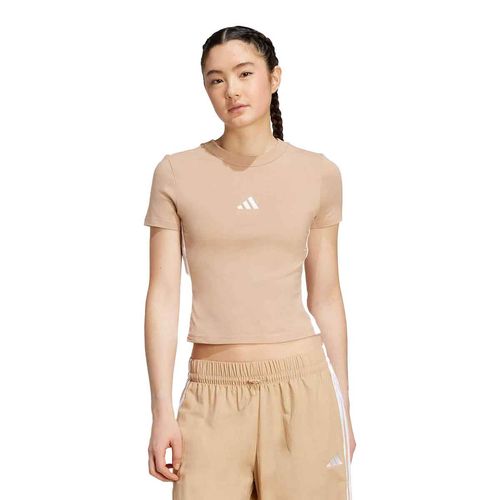 Playera deportiva Adidas beige para dama JX7588