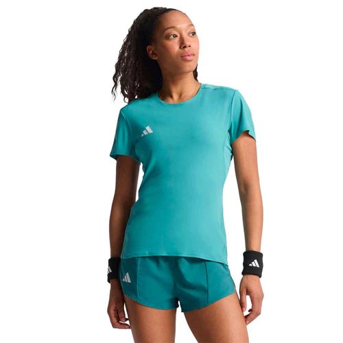 Playera deportiva Adidas azul para dama JM8337