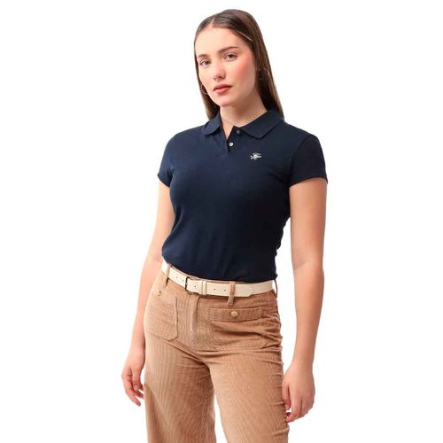 Playera tipo polo Tommy Hilfiger azul para dama WW0WW48271