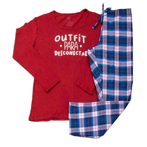 Pijama Twins tinto para dama JMI0321