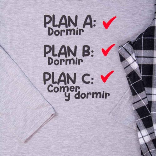 Pijama Twins gris para dama JMI0323