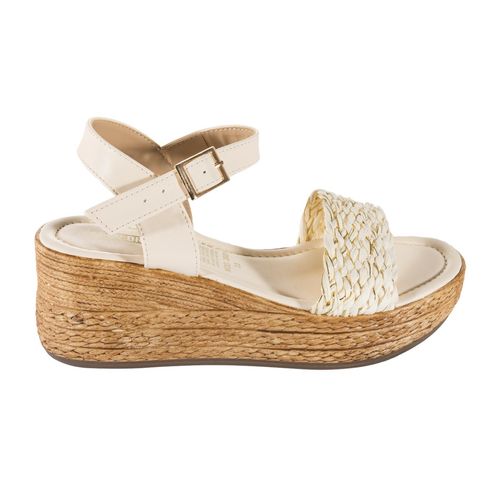 Sandalia con plataforma Now Or Never para dama beige 2601