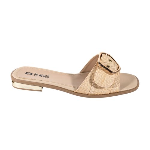 Sandalia de piso Now Or Never para dama beige 1003