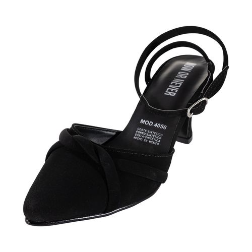 Zapatilla de fiesta  Now Or Never para dama negro 4056