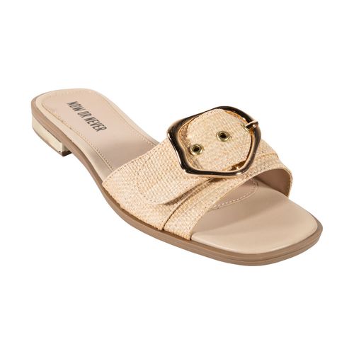 Sandalia de piso Now Or Never para dama beige 1003