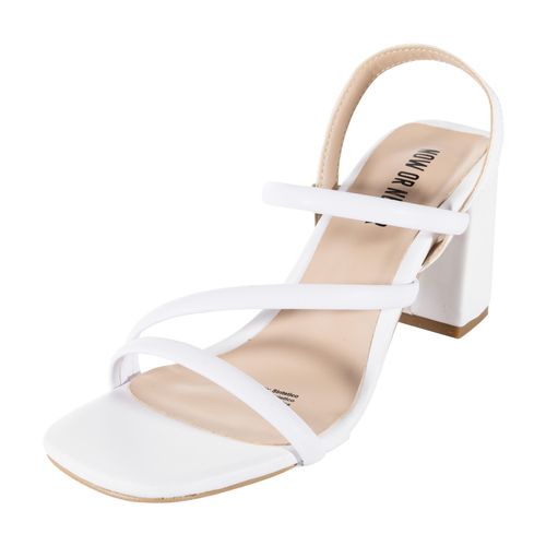 Sandalia casual Now Or Never para dama blanco 1004