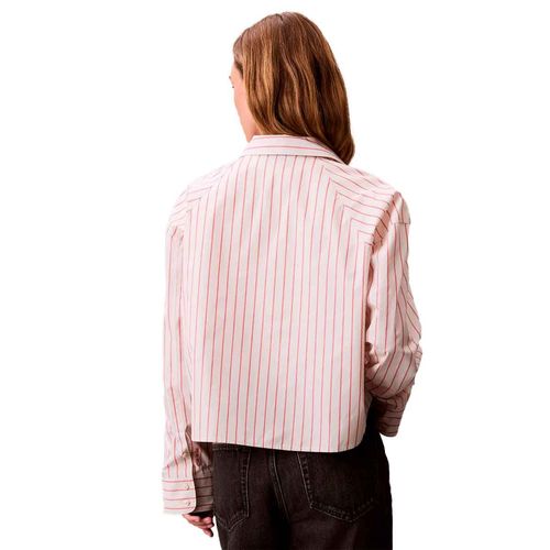 Blusa camisera Calvin Klein beige para dama 47C118G