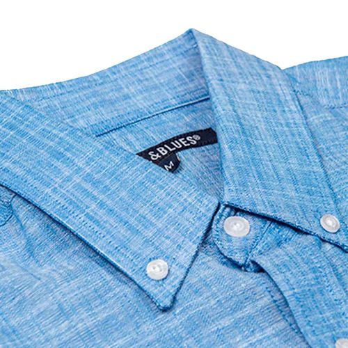 Camisa Soul And Blues azul para caballero C2168