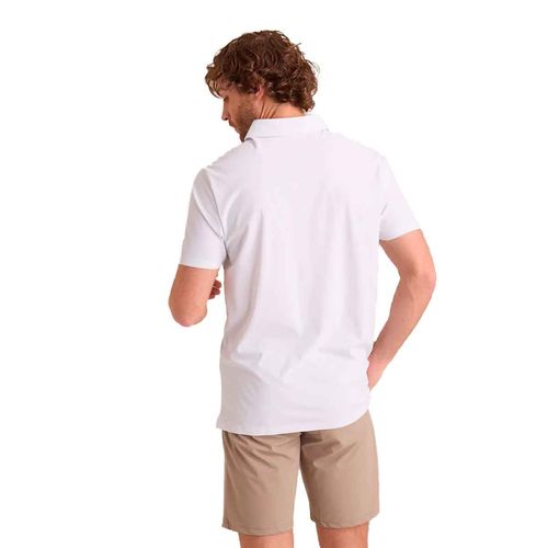 Playera tipo polo Porto Blanco blanco para caballero PLE-2561