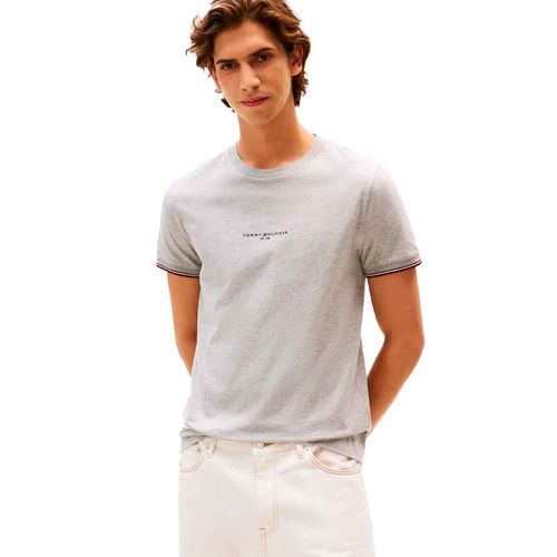 Playera Tommy Hilfiger gris para caballero MW0MW32584-P01