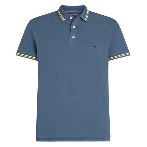 Playera tipo polo Tommy Hilfiger azul para caballero MW0MW39993-DBZ
