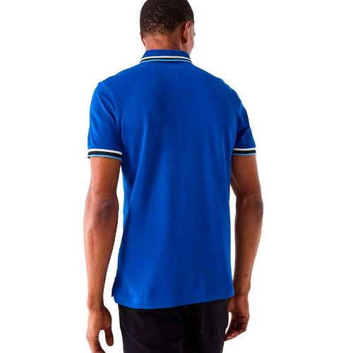Playera tipo polo Tommy Hilfiger azul para caballero MW0MW40308-D03