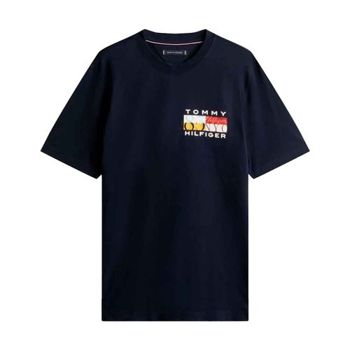 Playera Tommy Hilfiger azul para caballero MW0MW40006-DW5