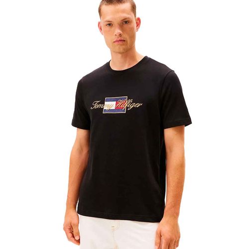 Playera Tommy Hilfiger negro para caballero MW0MW41500-BDS