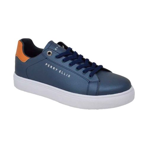 Tenis urbano Perry Ellis azul para caballero 8543