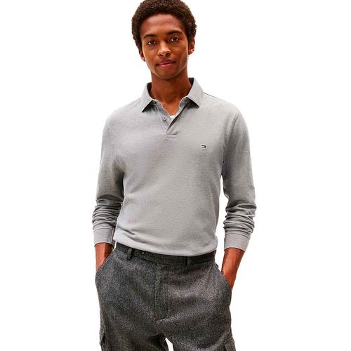 Playera tipo polo Tommy Hilfiger gris para caballero MW0MW20183-P91