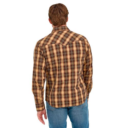 Camisa Wrangler amarillo para caballero 112374194