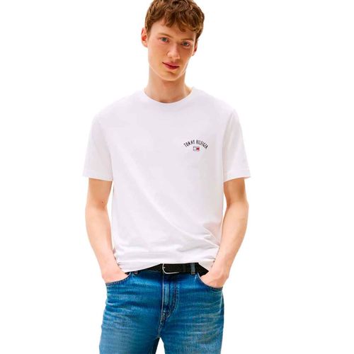 Playera Tommy Hilfiger blanco para caballero MW0MW40032-YBR