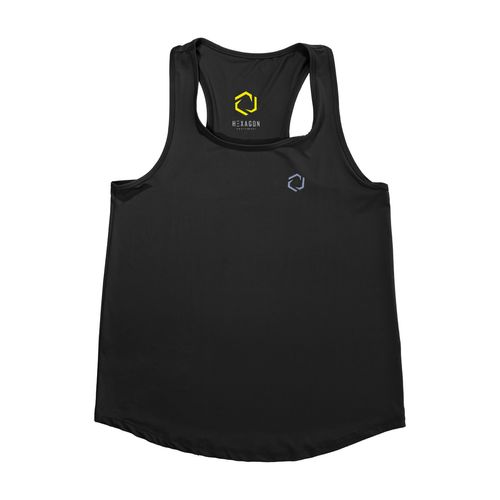 Playera deportiva Hexagon negro para dama AOSPD517