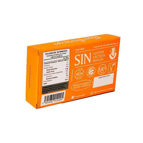 Chocolate Rey Amargo naranja aedna220