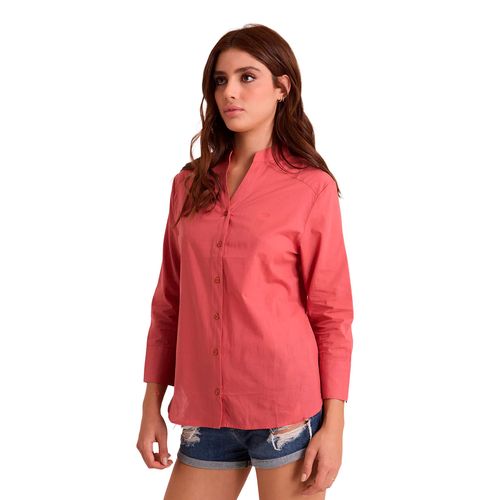Blusa camisera Porto Blanco rosa para dama D-2508