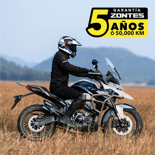 Motocicleta doble porpósito Zontes blanco t2-350 CC 2025