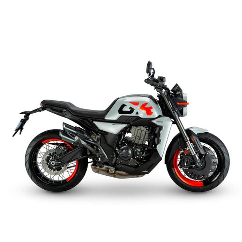 Motocicleta café racer Zontes plata/naranja gk-350 CC 2025