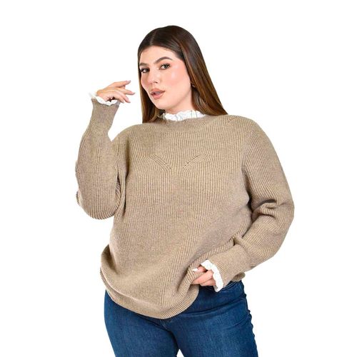 Suéter Roman Fashion café para dama 4015