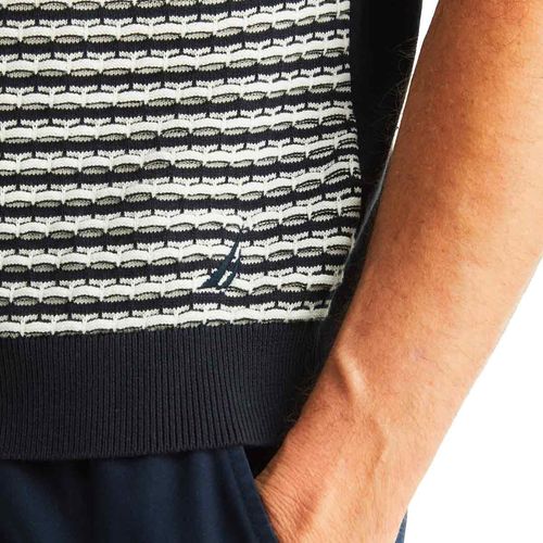 Playera tipo polo Nautica negro para caballero SR5500-4VN