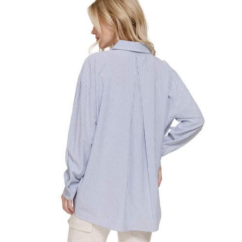 Blusa camisera Active Usa azul para dama T14556