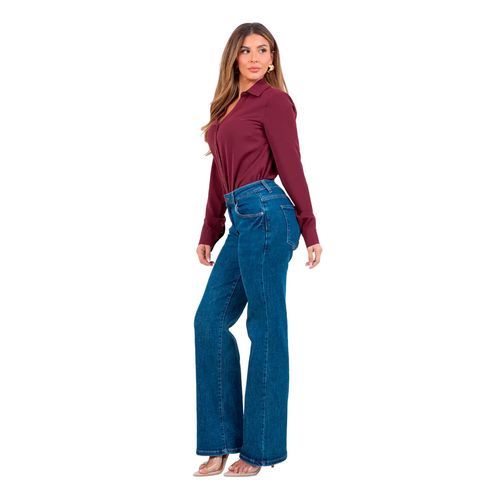 Pantalón de mezclilla Revenue azul para dama RVSTTRV120