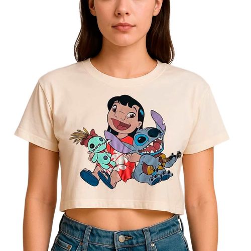 Playera Stitch blanco para jovencita 846CC