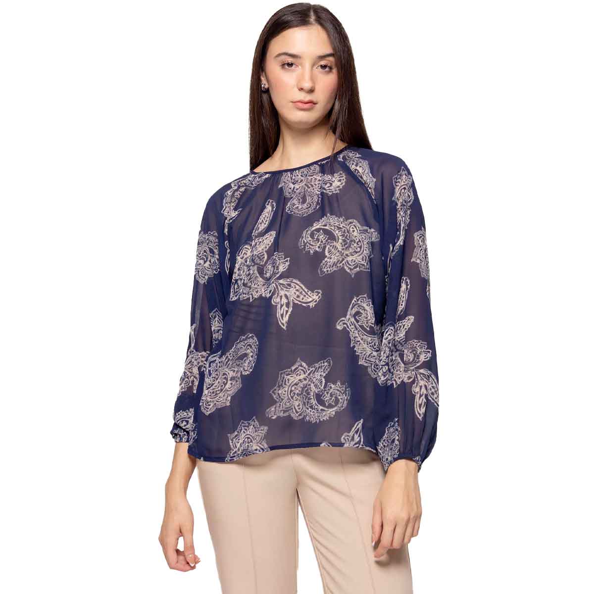 Blusa Stop azul para dama 27992
