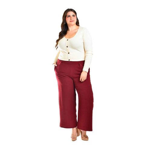 Pantalón Roman Fashion tinto para dama 9202
