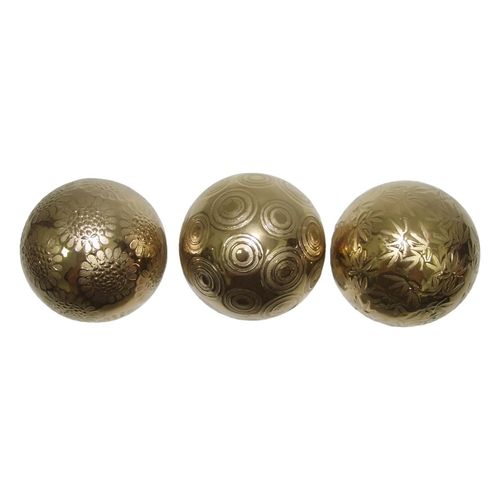 Esferas decorativas Concepts Life 3 pzas dorado 442-540258