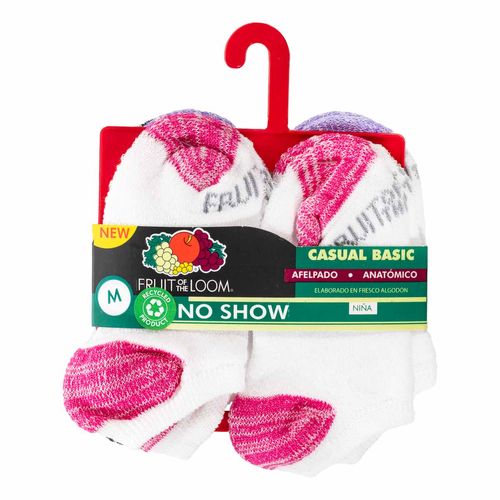 Set de tin Fruit Of The Loom blanco para niña C7257