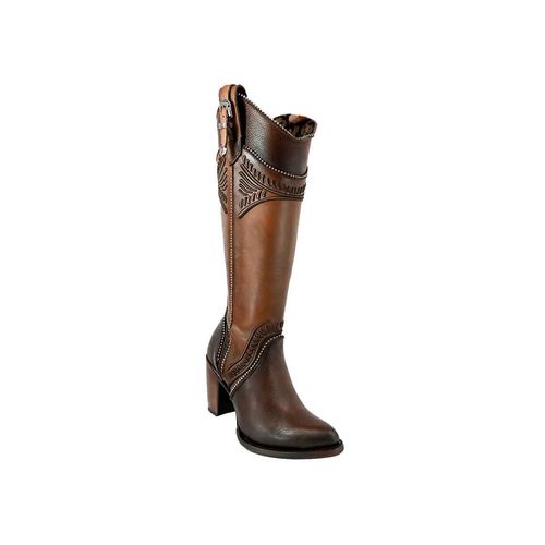Bota vaquera Cuadra café para dama 3f82rs