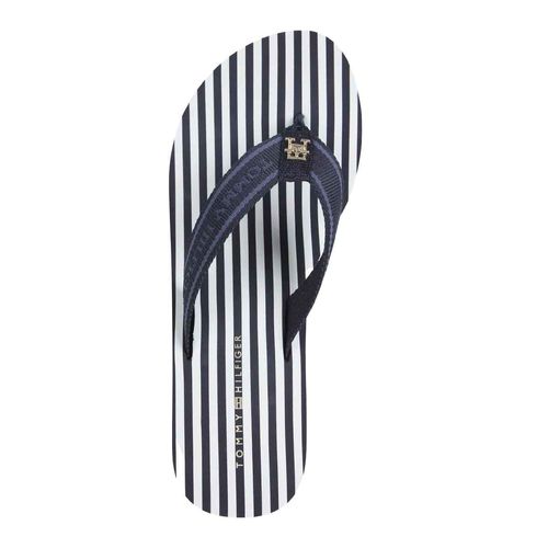 Sandalia casual Tommy Hilfiger azul para dama fw0fw08521-dw6